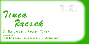 timea racsek business card